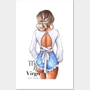 Virgo Zodiac Fashion Girl Posters and Art